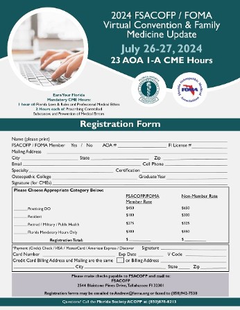 Revised FSACOFP Registration Convention Form
